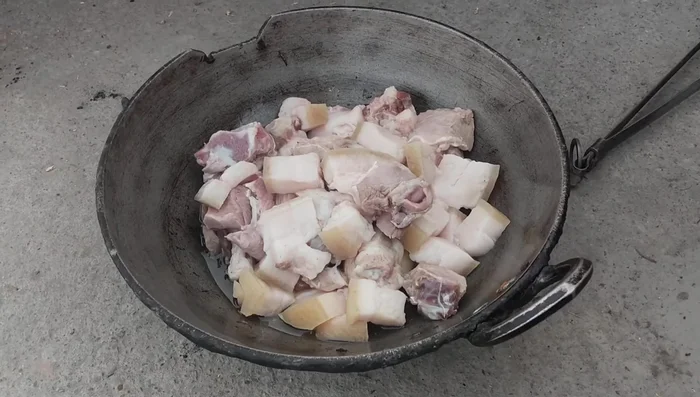 Add all the spices to the pork.