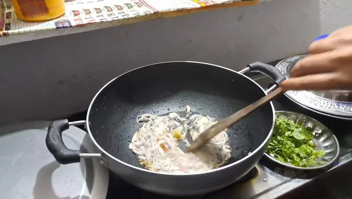 Add ginger-garlic paste, coriander, mint, and green chili paste. (Optional: omit turmeric).