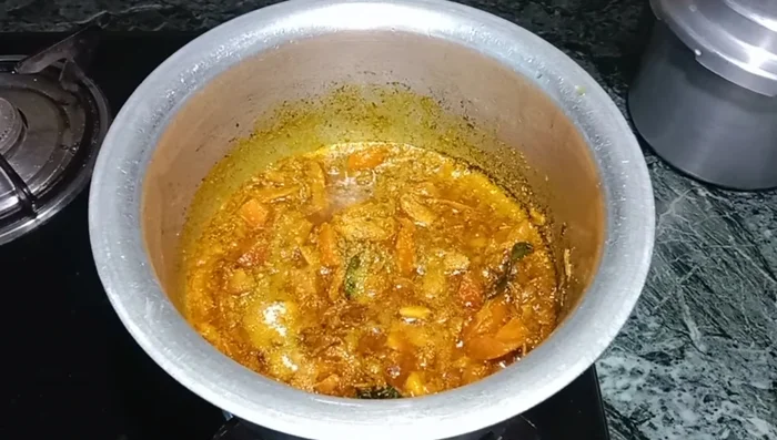 Add salt to taste and 2 spoons of water. Mix well and cook covered for 2 more minutes.