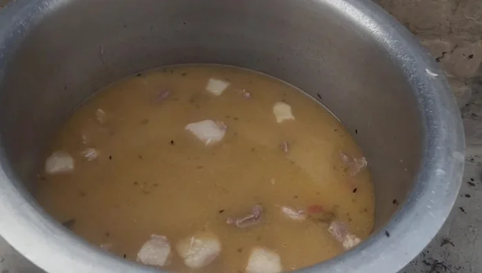 Cover the pot and cook on high flame until most of the water is absorbed.