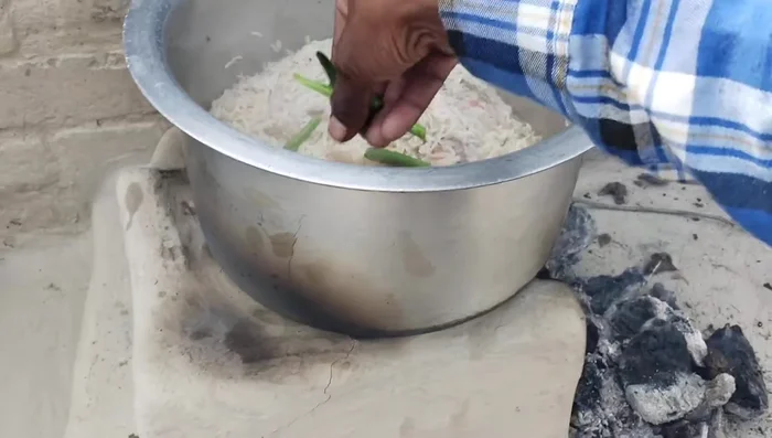 Garnish with green coriander (if available).