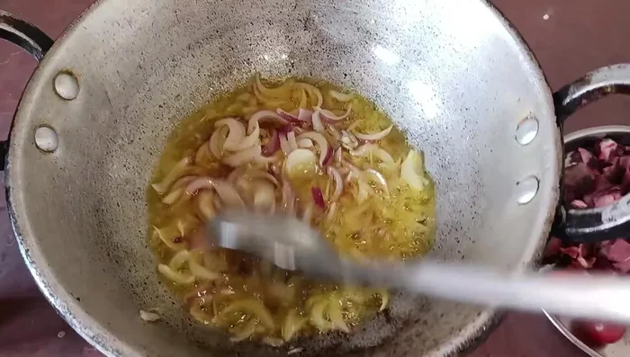 Add red chili powder (substitute for green chili if unavailable).