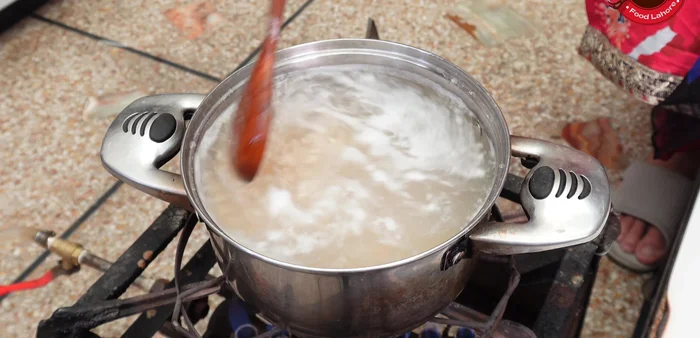 Remove the foam that forms on top while the lentils are boiling.