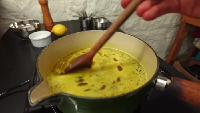 Bring to a boil, then reduce to a simmer and cook for 5 minutes, stirring occasionally.