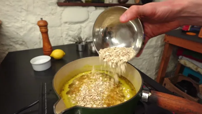 Continue cooking for 10 minutes, stirring regularly. Add greens (kale, peas, or spinach) during this time.