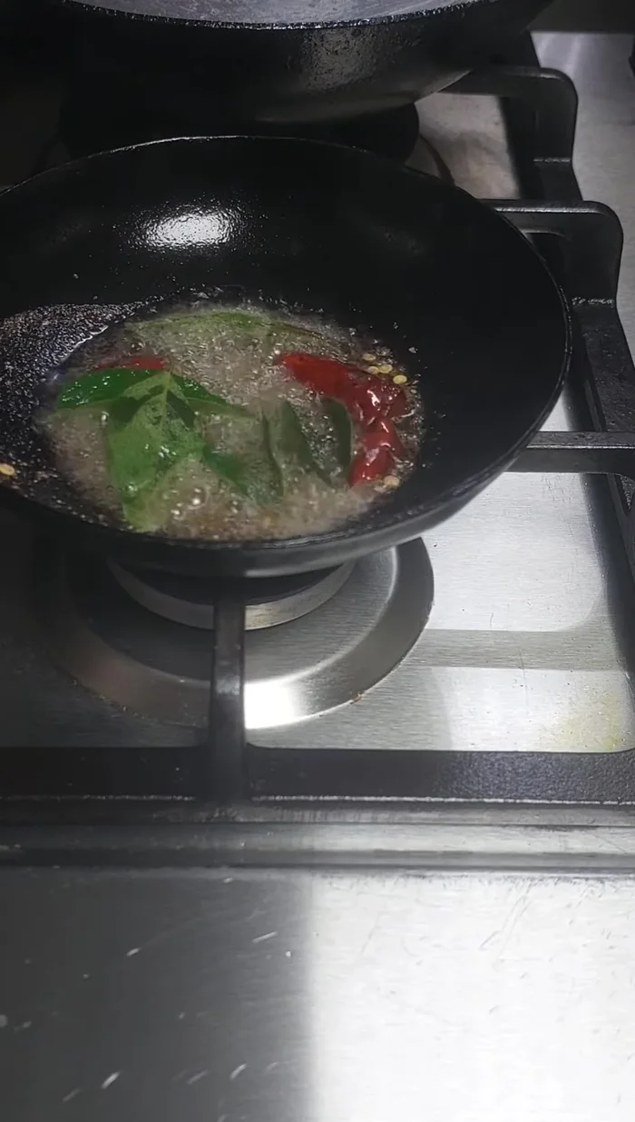 Add curry leaves.