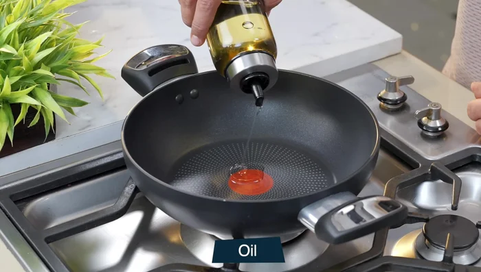 Heat oil and butter in a pan. Saute garlic until fragrant. Add chopped onions and cook until slightly translucent.
