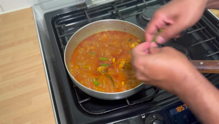 Add green chilies and cook on low heat for another 3-5 minutes.