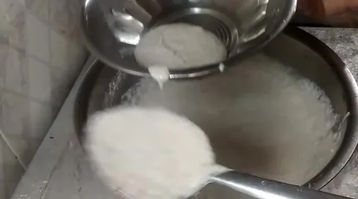 Add salt to the batter and mix well.