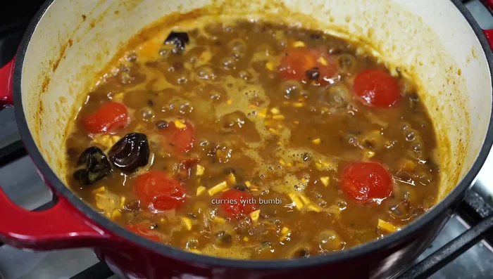 Simmer for 1-2 minutes. Add chopped cilantro and garam masala powder.