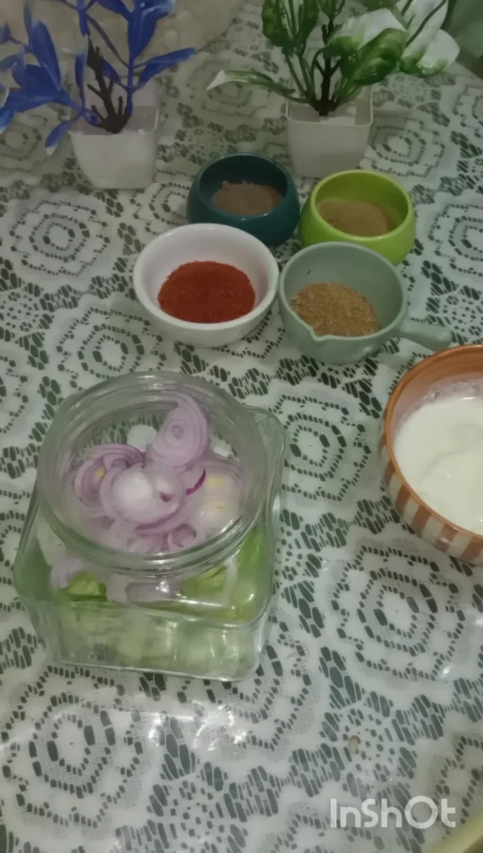 Add salt, crushed red pepper, black pepper powder, roasted crushed cumin seeds, and a little black salt to the jar.