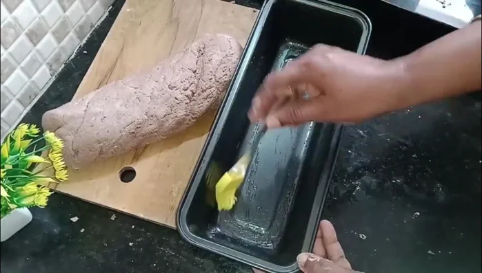 Place baking paper in a baking tin, or grease the tin.