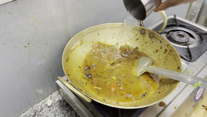 Add water, cover, and bring to a boil.
