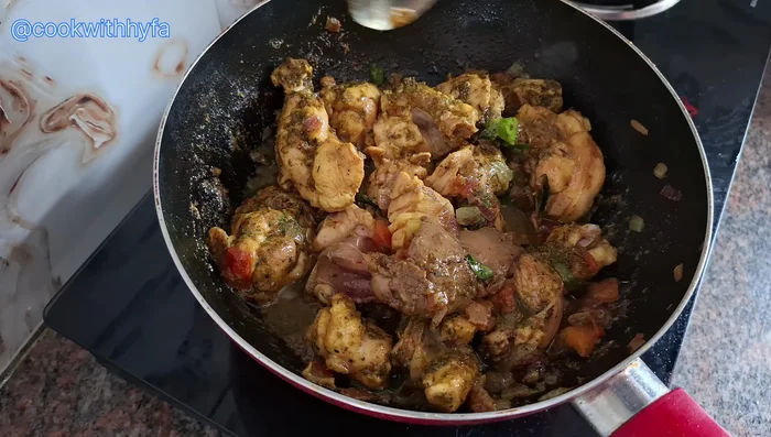 Add a little water to prevent sticking. Cover and cook for 10-12 minutes.