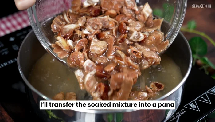 Add the tamarind pulp and jaggery or sugar to the pan. Mix well.