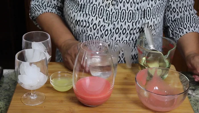 Strawberry Lemonade: Combine strawberry puree, 2 tablespoons lemon juice, 1 1/2 cups water, and 1/2 cup simple syrup in a pitcher. Mix well.