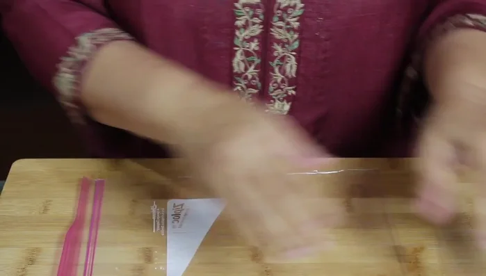 Arrange the cut pieces on a baking sheet.