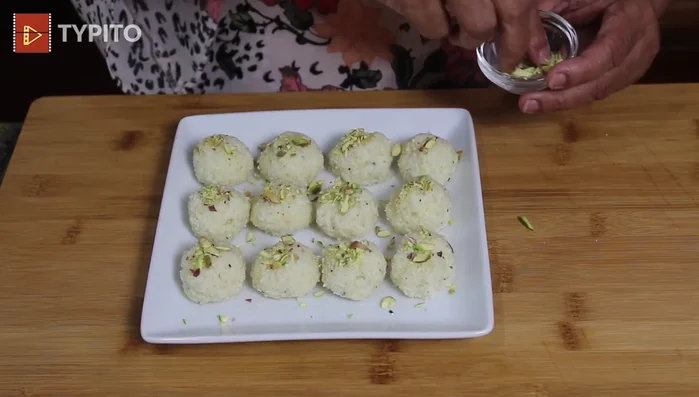 Garnish with pistachios.