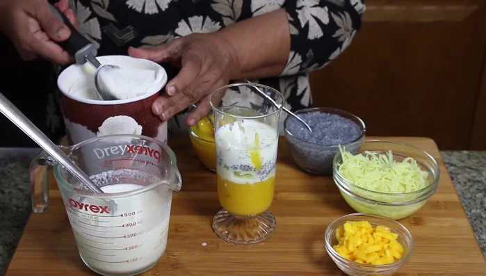 Add ice cream.