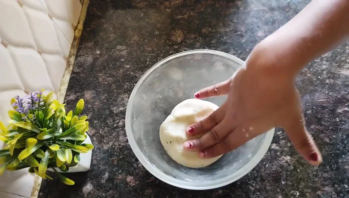 Cover the dough and let it rest for about an hour.