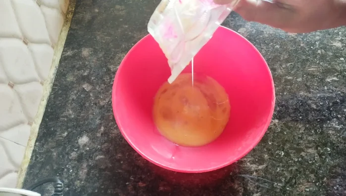 Beat one egg lightly.