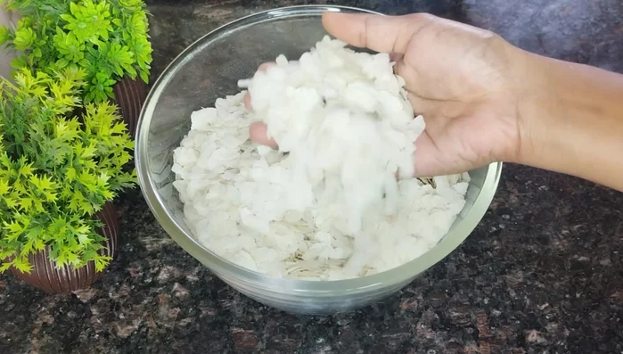 Roast the Poha: Put a pan on the gas. Once slightly hot, add 3 cups of thin Poha and roast on low flame for 4-5 minutes, stirring constantly, until crispy.