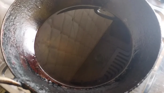 Heat oil in a pan on low heat.