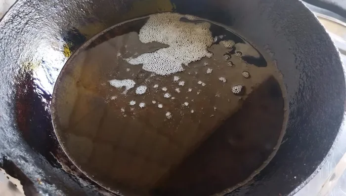 Heat oil well in a pan. Fry the Namak Pare in batches over low heat, stirring frequently until golden brown.