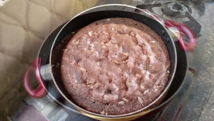 Let the cake cool completely before removing from the pan.