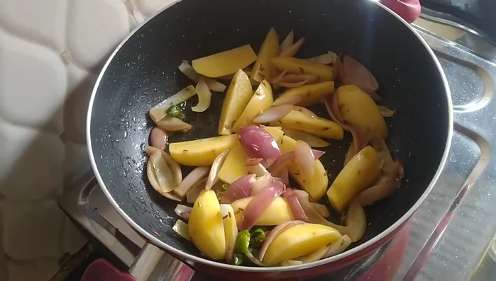 Cook the potatoes for another 4-5 minutes until slightly soft.