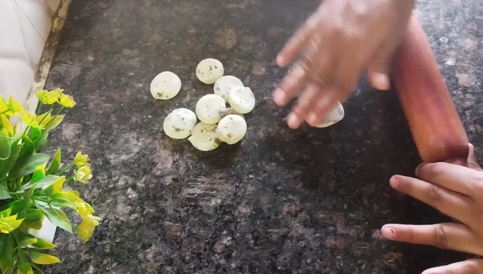 Roll each flattened piece again to make it slightly thicker than before. Don't make them too thin.