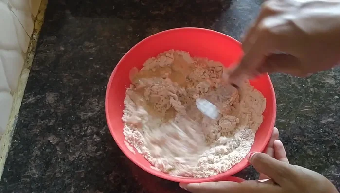 Gradually add water and milk, mixing until a smooth batter forms. Avoid adding all the liquid at once to prevent lumps.