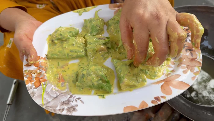 Heat oil in a pan and fry the pakodas on low heat until golden brown and crispy.