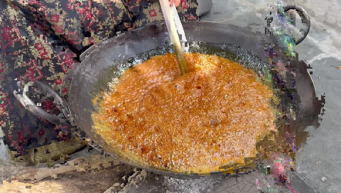 Add soda to the jaggery paste for extra crispiness. Add ghee for shine.