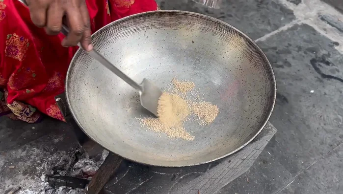 Roast sesame seeds, poppy seeds, and coconut until fragrant.
