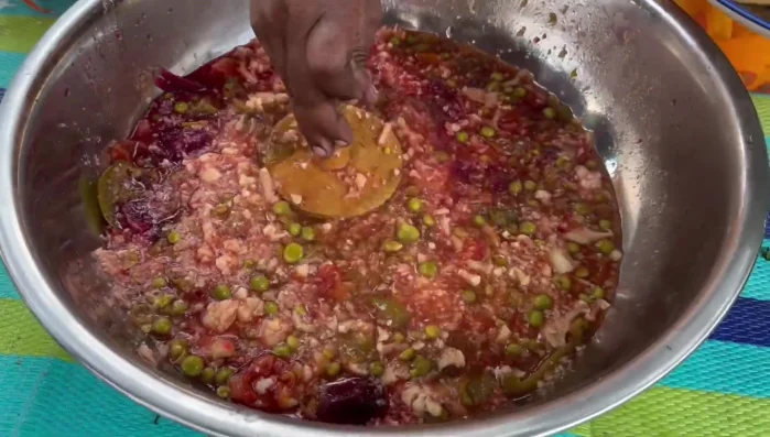 Add spices to the cooked vegetables. Adjust according to your taste.