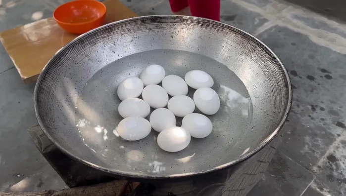 Boil eggs with a little salt to prevent cracking.