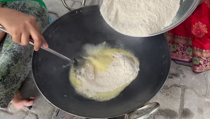 Cook until it thickens