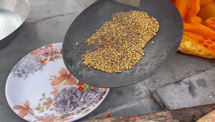 Grind the roasted spices into a fine powder using a mortar and pestle (or mixer).