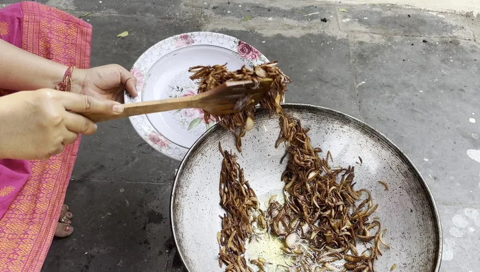 Remove the fried onions from the pan and let them cool. They will become hard and will be used to create a gravy later.