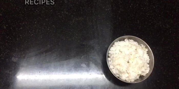 Whisk eggs in a separate bowl.