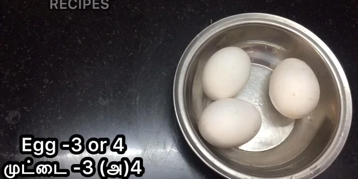 Once the omelette is cooked, break it into smaller pieces. (Inference based on common cooking practices)