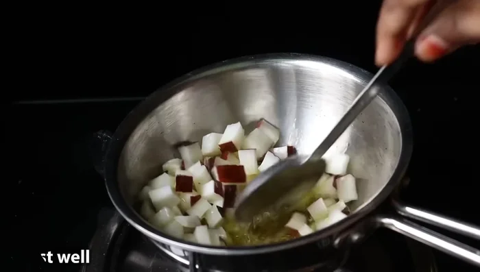Fry grated coconut and cashew nuts in ghee until fragrant and golden brown. Add to the payasam. (1274.72)