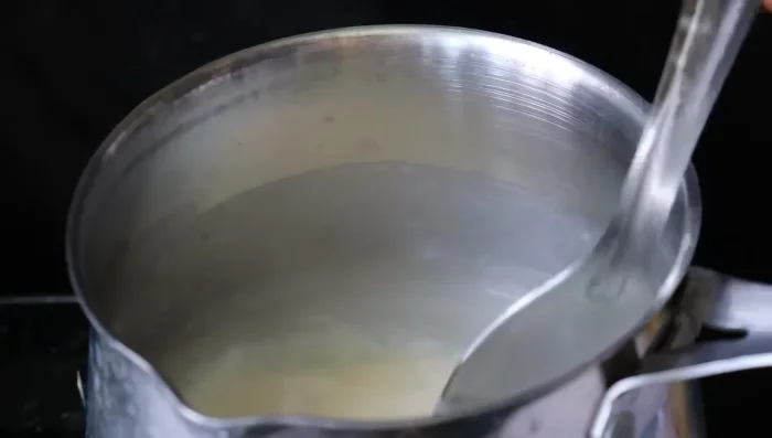 Add condensed milk.
