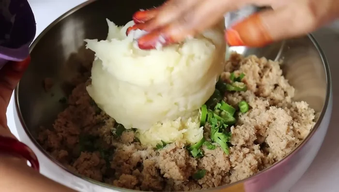 Heat oil in a pan for frying. (check video for specific oil and heat settings).