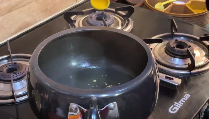 Add turmeric powder.