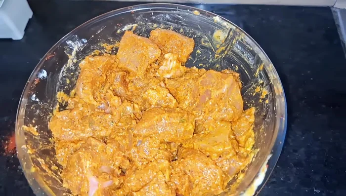 Marinate the chicken for at least 30 minutes, preferably refrigerating for an additional 30 minutes.