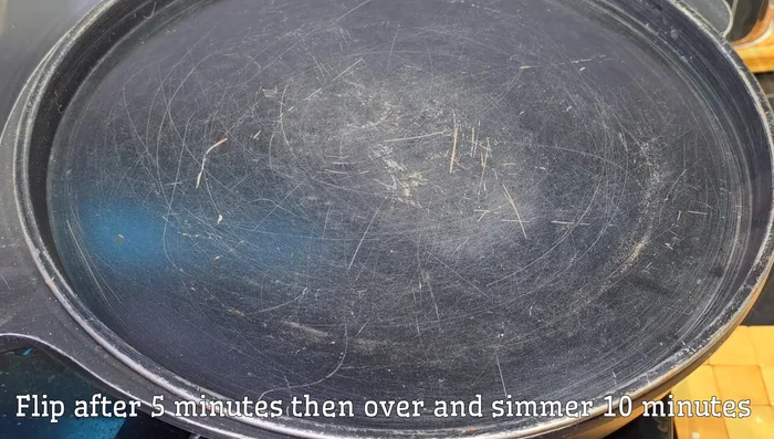 Return the chicken to the pan, cover, and cook on low simmer for 10-12 minutes.