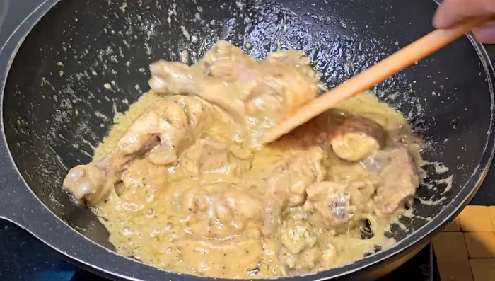 Increase the flame to medium, uncover, and stir occasionally until the oil separates.