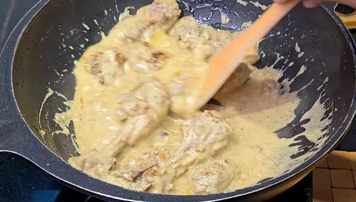 Add water, if needed, and simmer for 5 minutes until the oil separates.